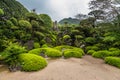 Beautiful Japanese garden in Chiran Samurai district in Kagoshima, Japan Royalty Free Stock Photo